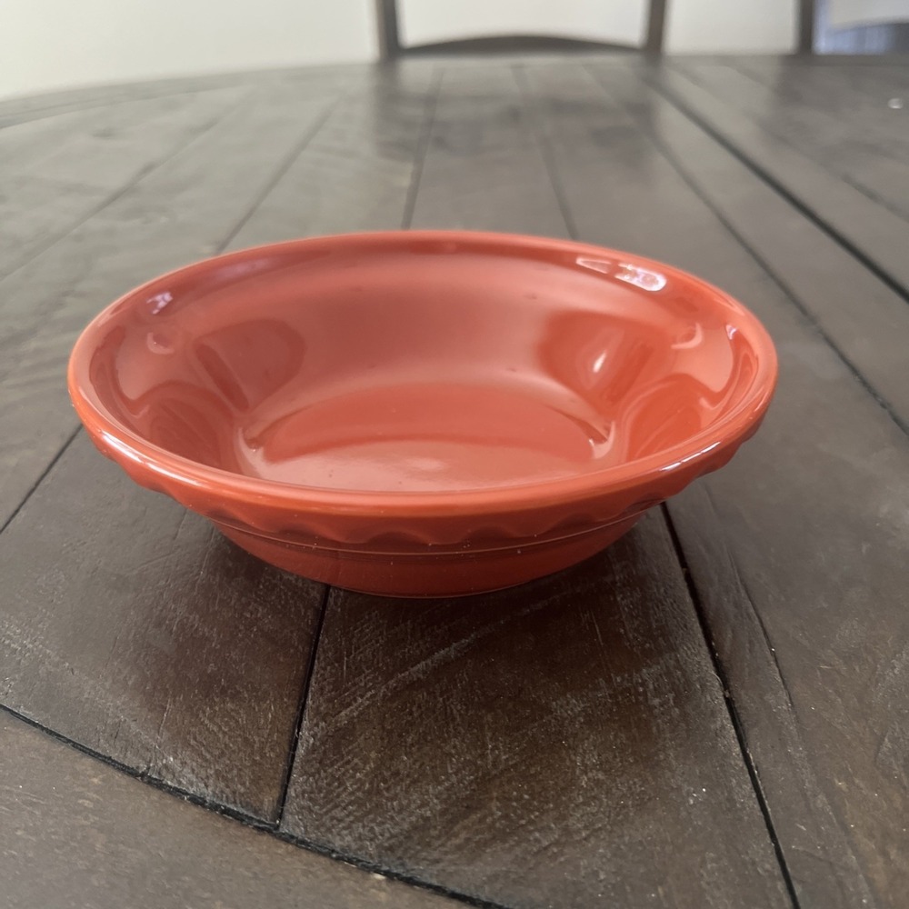 Fiesta‎ NEW 6 3/8" Paprika Small Pie Plate Fiestaware 2010-2016 Ribbed